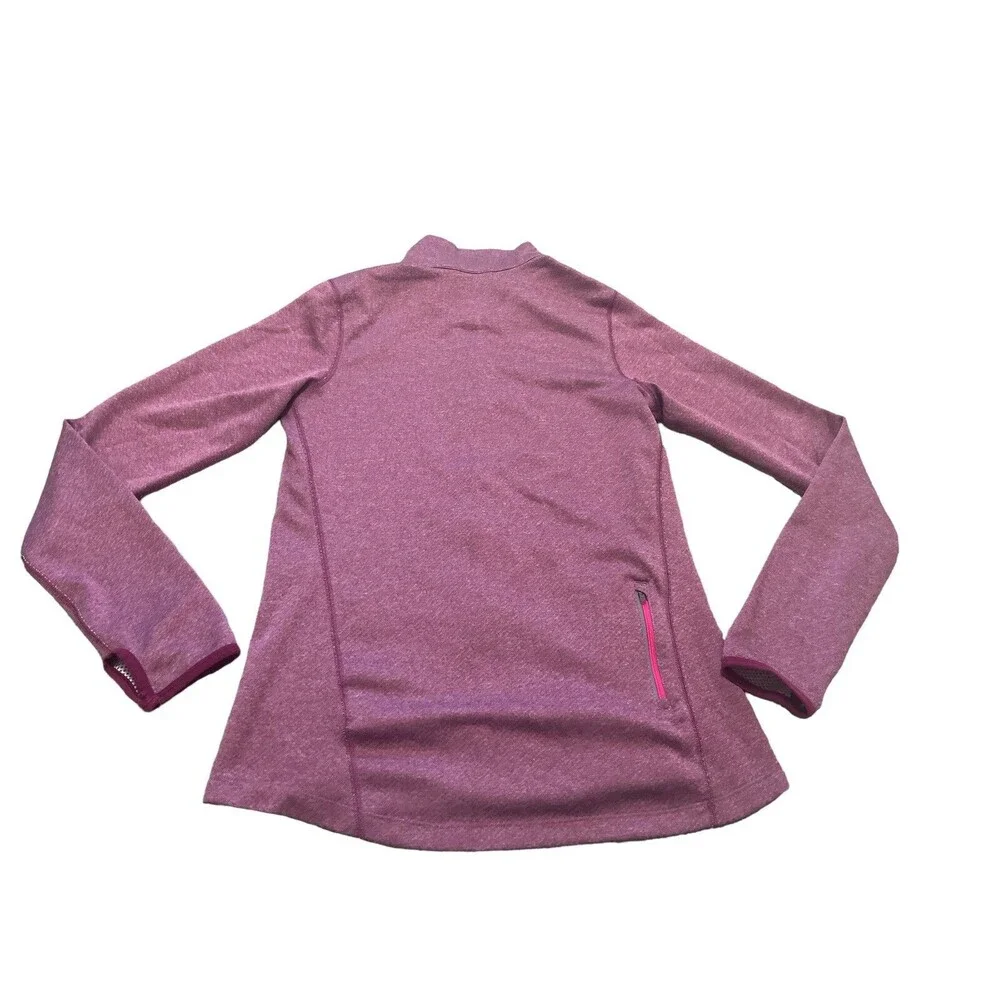 Nike Dri-FIT Women's Full Zip Running Jacket Red Thumbholes Reflective Size S